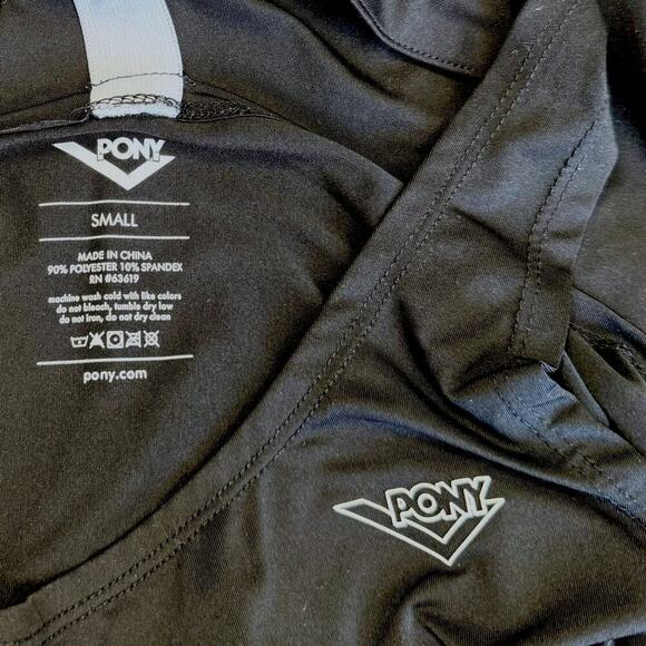 Pony Athletic Racerback Strappy Gym Workout Tank Top Activewear Size S Black - Picture 15 of 15